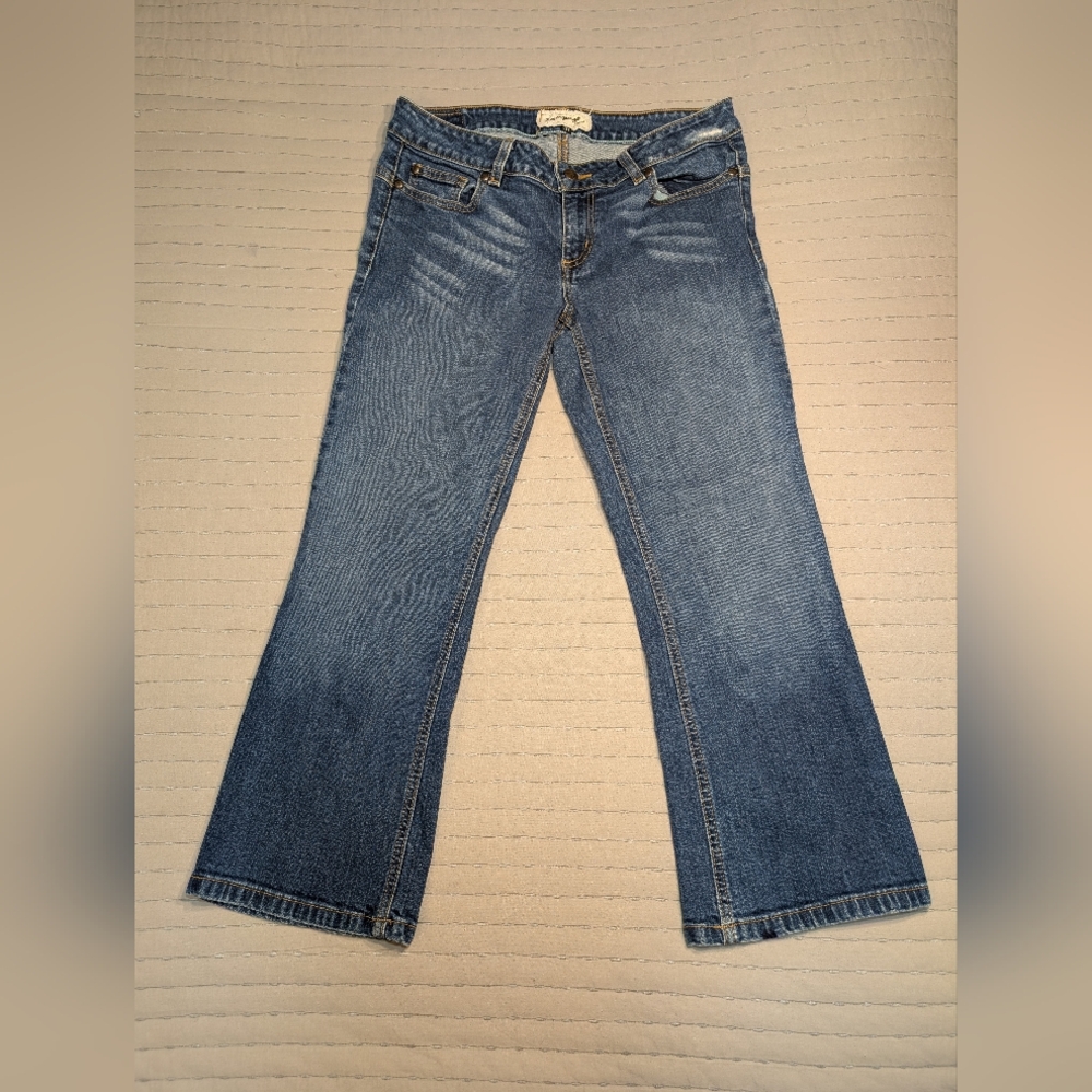 Rampage Company Jeans Women's Size 31 Low Rise Cropped Boot Cut Denim